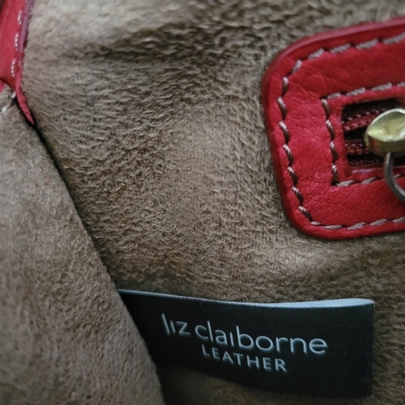 Liz Clairbone Red Leather Bag - Picture 4 of 5